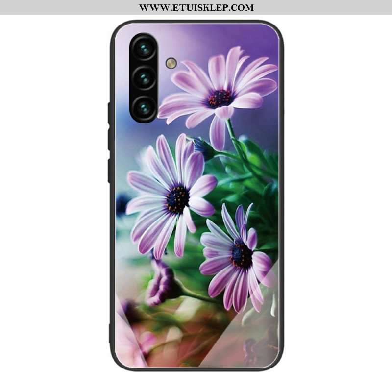 Etui do Samsung Galaxy A13 5G / A04s Kwiaty Ze Szkła Hartowanego